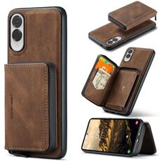Per Samsung Galaxy S25 Edge 5G JEEHOOD J02 Custodia per telefono in pelle con cerniera magnetica orizzontale (marrone)