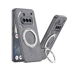Per Nothing Phone 3a GKK Custodia per telefono PC MagSafe a copertura totale con supporto (grigio)