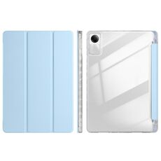 Per Xiaomi Redmi Pad SE 11 Custodia per tablet in pelle acrilica trasparente a 3 pieghe (blu ghiaccio)