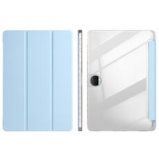 Custodia per tablet in pelle acrilica trasparente a 3 pieghe per Honor Pad 9 (blu ghiaccio)