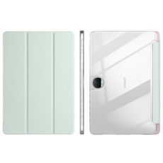 Custodia per tablet in pelle acrilica trasparente a 3 pieghe per Honor Pad 9 (verde chiaro)