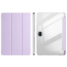 Custodia per tablet in pelle acrilica trasparente a 3 pieghe per Honor Pad 9 (viola taro)