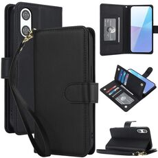 Per Sony Xperia 10 VI Multi-Card Wallet RFID Custodia in pelle per telefono (nero)