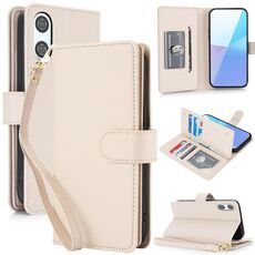 Per Sony Xperia 10 VI Multi-Card Wallet RFID Custodia in pelle per telefono (albicocca)
