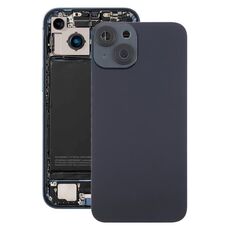 Per iPhone 14 versione Cina Cover posteriore batteria con cornice centrale (nero)