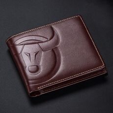 BULL CAPTAIN 0203 RFID Antifurto Portafoglio in pelle bovina con più scomparti per carte (caffè orizzontale)