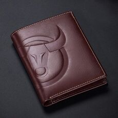 BULL CAPTAIN 0203 RFID Antifurto Portafoglio in pelle bovina con più scomparti per carte (caffè verticale)