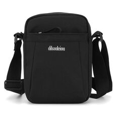 Dibaoleiou Borsa per cellulare multifunzione leggera da uomo Borsa casual in tela Zaino a tracolla piccolo (nero)