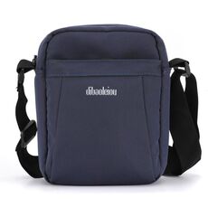 Dibaoleiou Borsa multifunzione leggera per cellulare Borsa casual in tela da uomo Zaino piccolo a tracolla (blu)