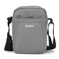 Dibaoleiou Borsa multifunzione leggera per cellulare Borsa casual in tela da uomo Zaino piccolo a tracolla (grigio)