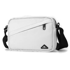 DEABOLAR Borsa a tracolla da uomo, casual, per pendolari, equitazione, portatile, per cellulare (grigio bianco)