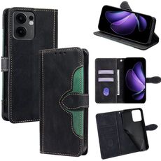 Per OPPO Reno13 F 5G / 4G Custodia in pelle con fibbia magnetica Skin Feel (nero)