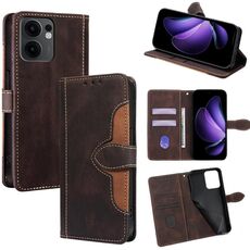 Per OPPO Reno13 F 5G / 4G Custodia in pelle con fibbia magnetica effetto pelle (marrone)
