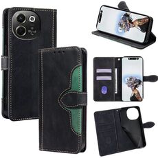 Per Tecno Pova 6 Neo 5G Custodia in pelle con fibbia magnetica Skin Feel (nero)