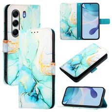 Per Tecno Camon 40 4G PT003 Custodia in pelle con motivo marmo (verde)