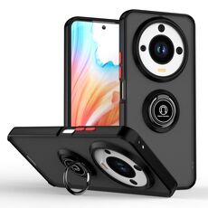 Per Honor X9c Smart Q Shadow 1 Series TPU Hybrid PC Phone Case con anello (nero + rosso)