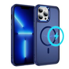 Per iPhone 13 Pro Custodia protettiva per obiettivo hardware MagSafe Magnetic PC Hybrid TPU per telefono (blu)