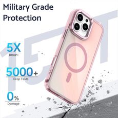Per iPhone 15 Plus Plating Gradient Discolor MagSafe Custodia per telefono con supporto (blu)