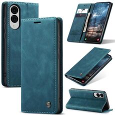 Per Samsung Galaxy S25 Edge 5G CaseMe 013 Custodia in pelle con flip orizzontale multifunzionale (blu)