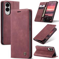 Per Samsung Galaxy S25 Edge 5G CaseMe 013 Custodia per telefono in pelle con flip orizzontale multifunzionale (rosso)