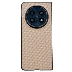 Per OPPO Find N5 Custodia per telefono PC con trama intrecciata (oro)