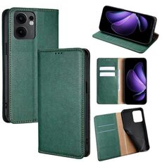 Per OPPO Reno13 F 5G / 4G Custodia per telefono magnetica in pelle tinta unita Gloss Oil (verde)