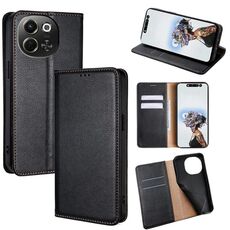 Per Tecno Pova 6 Neo 5G Gloss Oil Solid Color Magnetic Leather Phone Case (Nero)