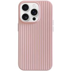 Per iPhone 16 Pro Max Macaroon Tile Stripe TPU Hybrid PC Phone Case (Rosa)