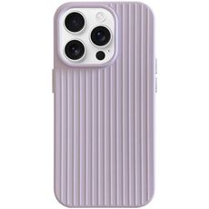 Per iPhone 16 Pro Macaroon Tile Stripe TPU Hybrid PC Phone Case (viola)