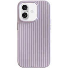 Per iPhone 16 Plus Macaroon Tile Stripe TPU Hybrid PC Phone Case (viola)