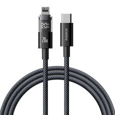 Cavo di ricarica rapida Baseus Display 20W Type-C a 8 pin, lunghezza: 1 m (nero)