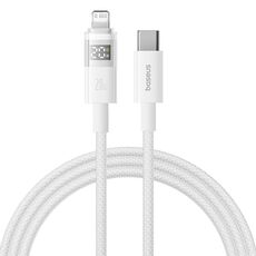Cavo di ricarica rapida Baseus Display 20W Type-C a 8 pin, lunghezza: 1 m (bianco)