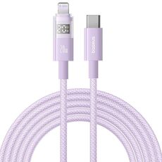 Cavo di ricarica rapida Baseus Display 20W Type-C a 8 pin, lunghezza: 2 m (viola)