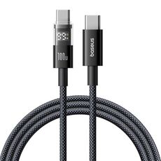 Cavo di ricarica rapida Baseus Display 100W da tipo C a tipo C, lunghezza: 1 m (nero)