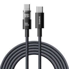 Cavo di ricarica rapida Baseus Display 100W da tipo C a tipo C, lunghezza: 2 m (nero)