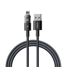 Cavo di ricarica rapida Baseus Display 2.4A USB-A a 8 pin, lunghezza: 1 m (nero)