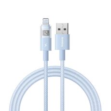 Cavo di ricarica rapida Baseus Display 2.4A USB-A a 8 pin, lunghezza: 1 m (blu)