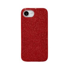 Per iPhone 16e Custodia per telefono in TPU glitterato (rosso)