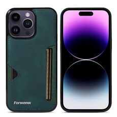 Per iPhone 14 Pro Max Forwenw F5 Series Integrated Card Bag Custodia per telefono (verde)