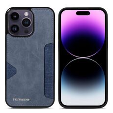 Per iPhone 14 Pro Max Forwenw F5 Series Integrated Card Bag Custodia per telefono (blu)