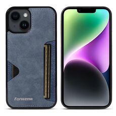Per iPhone 14 Forwenw F5 Series Integrated Card Bag Custodia per telefono (blu)
