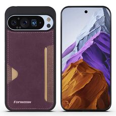 Per Google Pixel 9 / 9 Pro Custodia per telefono con borsa per scheda integrata della serie Forwenw F5 (rosso)