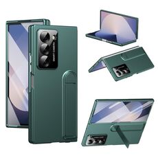 Per Samsung Galaxy Z Fold6 Custodia per telefono con supporto pieghevole integrato Skin Feel (verde)
