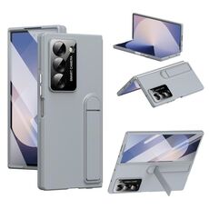 Per Samsung Galaxy Z Fold6 Custodia per telefono con supporto pieghevole integrato Skin Feel (grigio)
