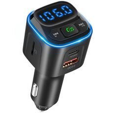 Adattatore per visualizzazione della tensione per chiamate in vivavoce BC80, caricabatteria per auto, lettore MP3 compatibile con Bluetooth