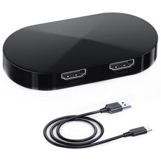 F12A per doppi monitor HDMI 2.0 Splitter 1x2 4K 30Hz 1080P 3D HDCP2.2 Adattatore HDMI, Spina: Spina UE