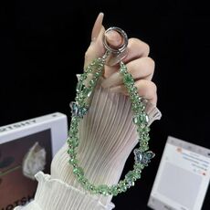 Semplice catena per telefono a doppia farfalla (verde)