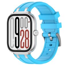 Per Redmi Watch 5 / Xiaomi Smart Band 9 Pro Cinturino in silicone con connettore in metallo argentato (azzurro cielo)