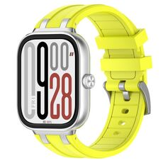 Per Redmi Watch 5 / Xiaomi Smart Band 9 Pro Cinturino in silicone con connettore in metallo argentato (giallo)