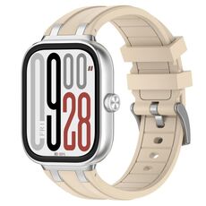 Per Redmi Watch 5 / Xiaomi Smart Band 9 Pro Cinturino in silicone con connettore in metallo argentato (Starlight)